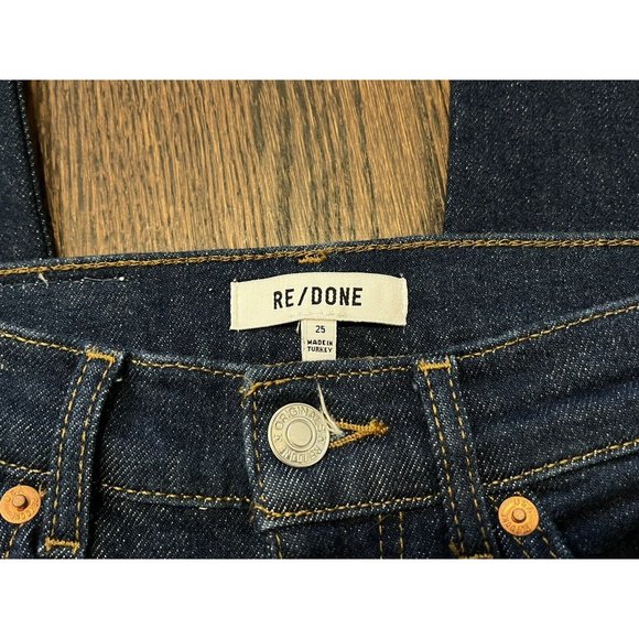 NWT RE/DONE Stretch 70s Straight Rigid Lake Blue Jeans Size 25 $265 - Picture 5 of 9